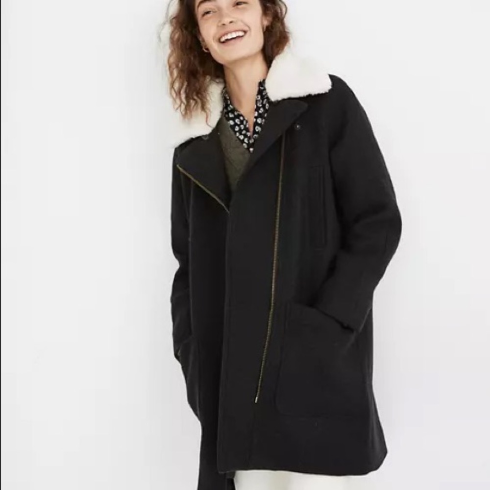 Madewell NWT Eldridge Wool Coat, XXS